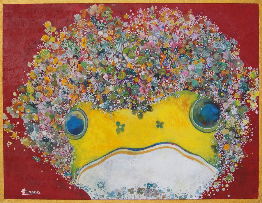 花飾り蛙